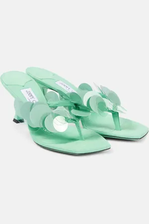 Jimmy Choo Verzierte Sandalen Freja 70 aus Veloursleder