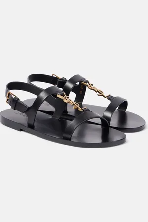 Saint Laurent Sandalen Cassandra aus Leder