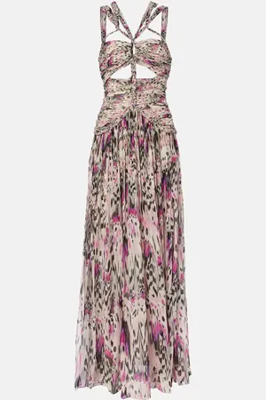 Isabel Marant Bedrucktes Maxikleid Rafael aus Seide