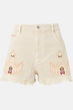 Marant Etoile Bestickte Jeansshorts Lesia
