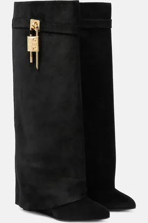 Givenchy Stiefel Shark Lock aus Veloursleder