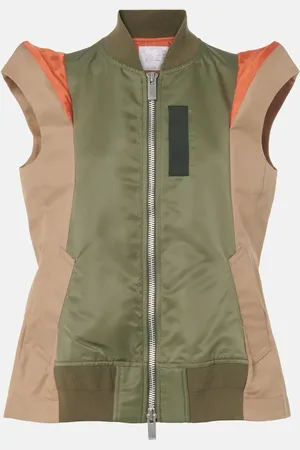 SACAI Weste aus Twill und Gabardine