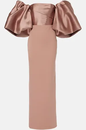 Solace Off-Shoulder-Robe Floris mit Satin
