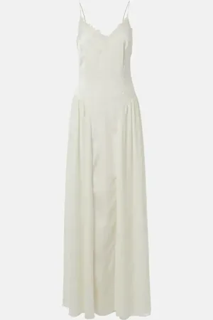 ROTATE Bridal Maxikleid aus Satin mit Spitze