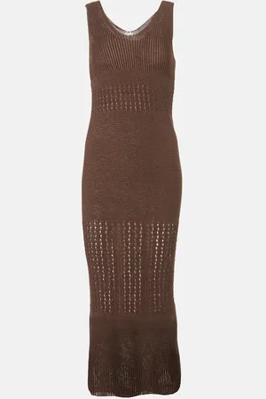 Max Mara Maxikleid Valois aus einem Baumwollgemisch