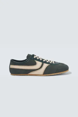 DRIES VAN NOTEN Sneakers aus Leder und Veloursleder