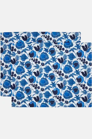 La DoubleJ Set Wildbird Blu aus zwei Tischsets