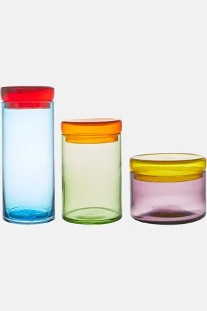 POLSPOTTEN Set Caps & Jars aus drei Aufbewahrungsgefäßen