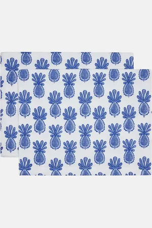La DoubleJ Set Pineapple Blu aus zwei Tischsets