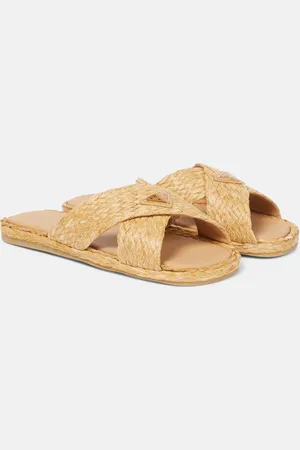 Prada Sandalen aus Raffiabast