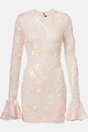 ROTATE Besticktes Minikleid aus Mesh
