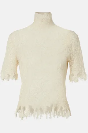 Alexander McQueen Top aus Baumwolle und Seide