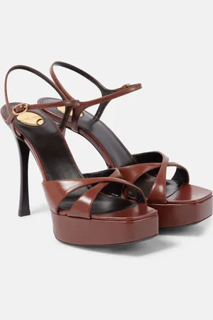 Saint Laurent Plateausandalen Debbie 85 aus Leder