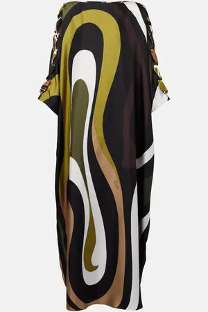 Puccini Kaftan Marmo aus Seiden-Twill