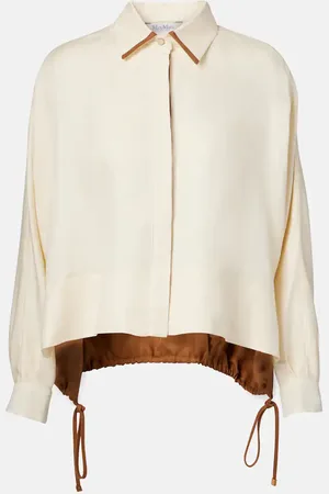 Max Mara Bluse Biacco aus Leinen und Seide