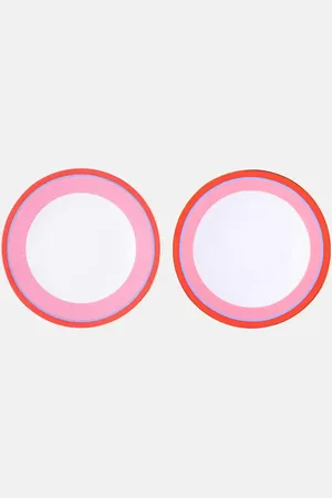 La DoubleJ Set Rainbow Rosa aus Suppen- und Speiseteller