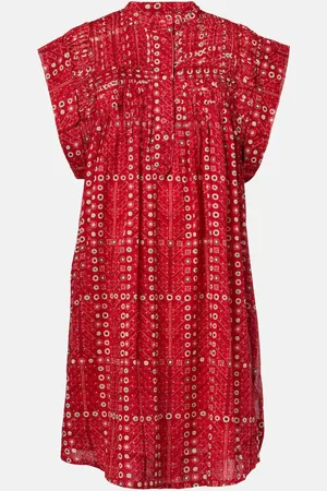 Marant Etoile Bedrucktes Minikleid Leazali aus Baumwolle