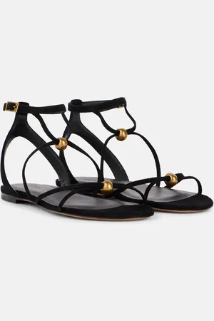 Isabel Marant Verzierte Sandalen Aeza aus Veloursleder