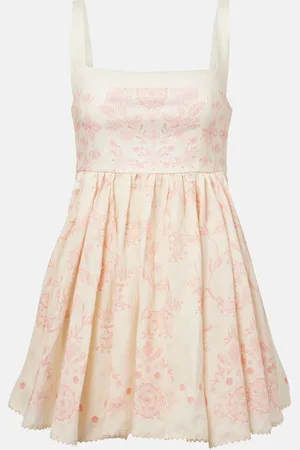 Agua by Agua Bendita Minikleid Hierbabuena Floritura aus Leinen