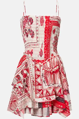 Marant Etoile Bedrucktes Minikleid Anka aus Baumwolle