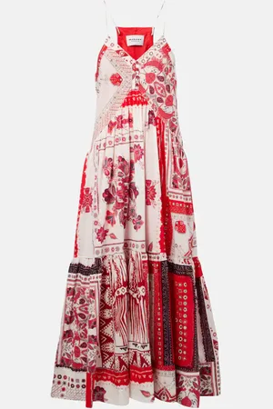 Marant Etoile Bedrucktes Midikleid Sabbage aus Baumwolle