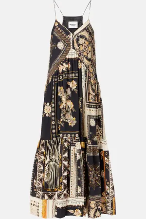 Marant Etoile Bedrucktes Midikleid Sabbage aus Baumwolle