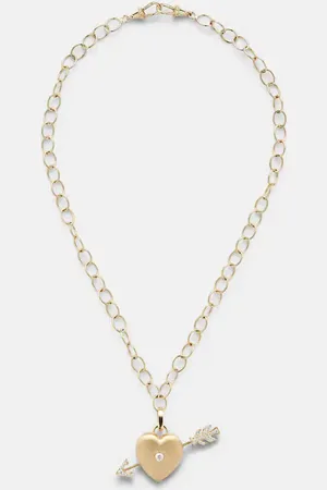 Marie Lichtenberg Halskette Rosa aus 18kt Gelbgold mit Diamanten