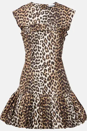 Ganni Bedrucktes Minikleid aus Baumwolle