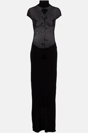 Jean Paul Gaultier Maxikleid aus Samt und Jersey