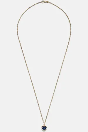 Anita Halskette aus 18kt Gelbgold mit Diamanten und Saphir