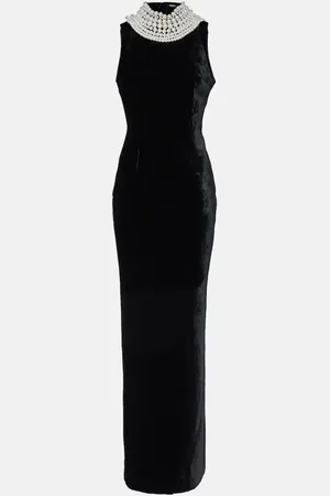 Balmain Verzierte Robe aus Samt