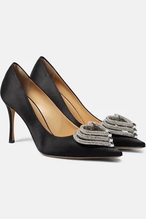 Mach & Mach Verzierte Pumps Triple Heart aus Satin
