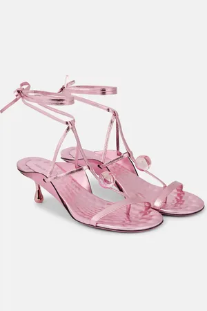 Jimmy Choo Sandalen Zyra 50 aus Metallic-Leder