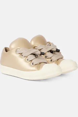 Rick Owens Sneakers Jumbolace aus Metallic-Leder
