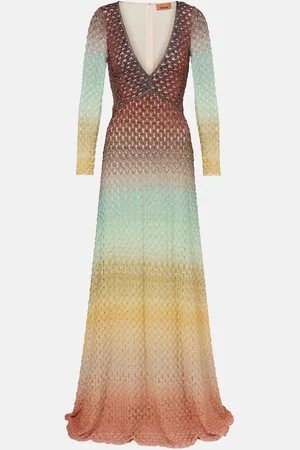 Missoni Maxikleid aus Häkelstrick