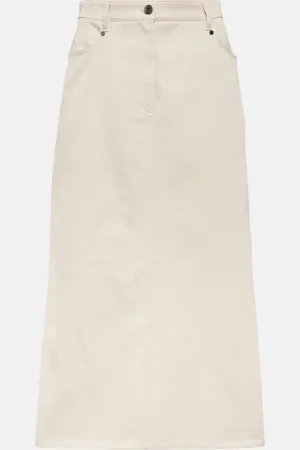 Brunello Cucinelli Midirock aus Baumwoll-Denim