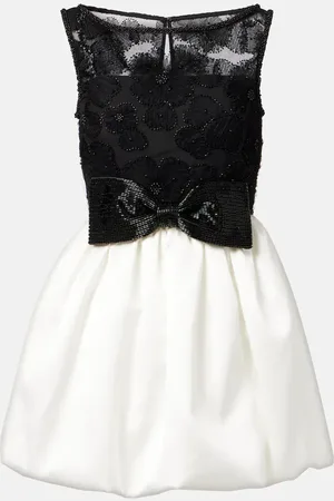 Self-Portrait Verziertes Cocktailkleid aus Tüll