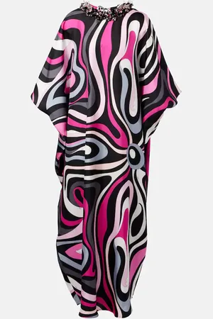 Puccini Kaftan Marmo aus Seiden-Twill