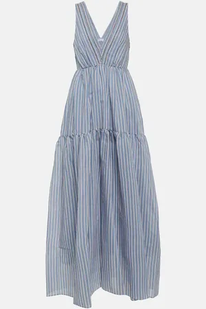 Brunello Cucinelli Maxikleid aus Baumwolle und Seide