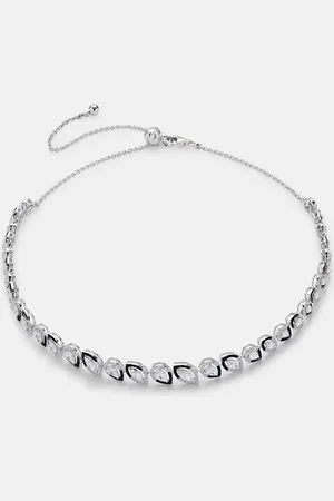 Kamyen Choker Autumn aus 18kt Weißgold mit Emaille und Diamanten