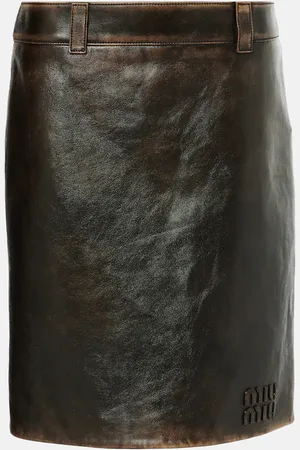 Miu Miu Midirock aus Leder