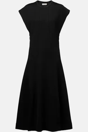 Jil Sander Midikleid aus Rippstrick