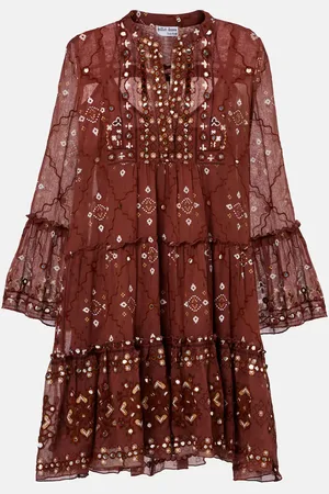 Juliet Dunn Bedrucktes Minikleid aus Baumwolle