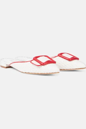 Manolo Blahnik Slippers Maysale mit Leder