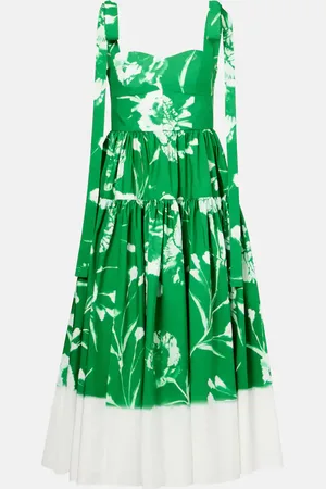 Erdem Midikleid aus Baumwollpopeline