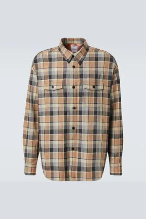 VISVIM Hemd Lumber Check aus Wolle und Leinen