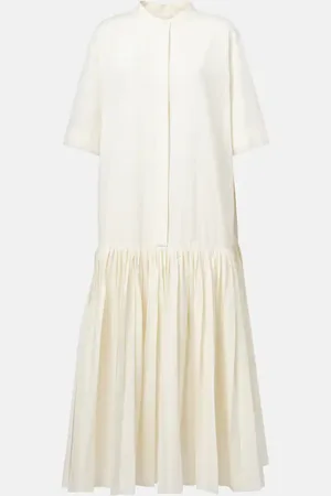 Jil Sander Maxikleid aus Baumwollpopeline