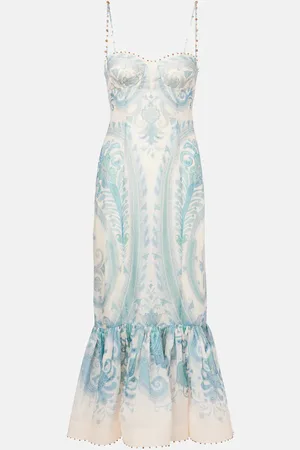 ZIMMERMANN Cocktailkleid Illuminate aus Seide und Leinen