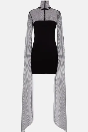 Norma Kamali Minikleid aus Jersey und Mesh