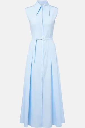 GABRIELA HEARST Midikleid Becca aus Baumwollpopeline
